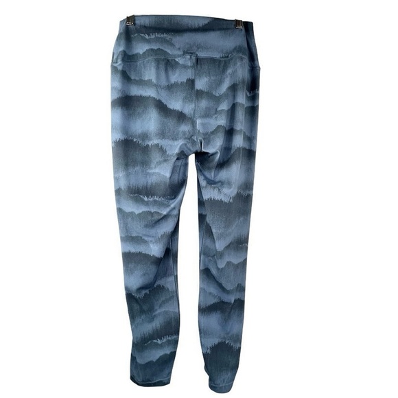 SOMA WKND 24/7 Women’s Blue Print Cropped Leggings Crossover Waist Size L - Picture 3 of 8